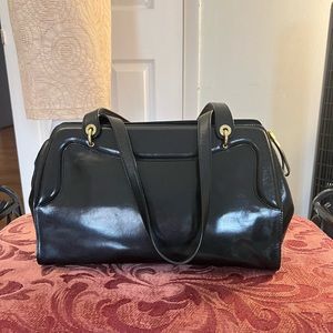 Italian Monsac Black Gold Shoulder Bag